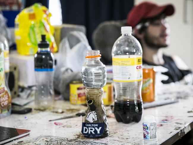 Drug paraphernalia at Jordan Futcher’s home. Picture: Dylan Robinson