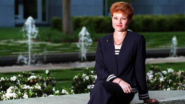 Pauline Hanson in happier times outside Parliament House. Picture: Lyndon Mechielsen