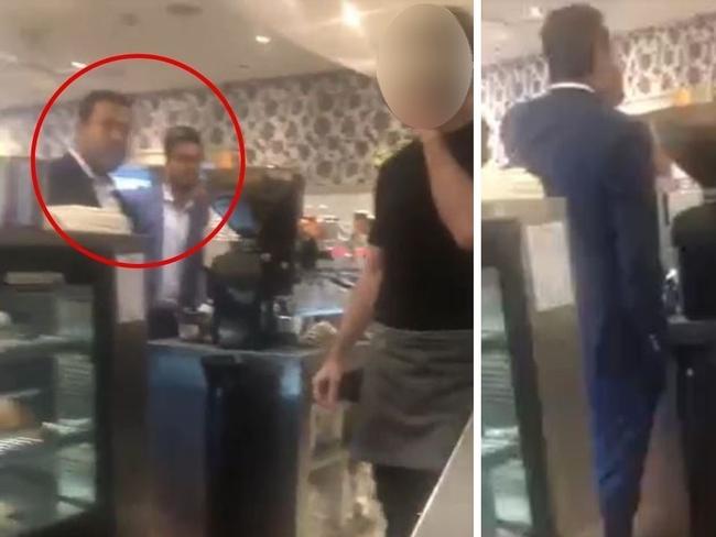 Footage has captured gay hate speech from a Sydney real estate agent towards a barista who now says he is “terrified” to go to work.