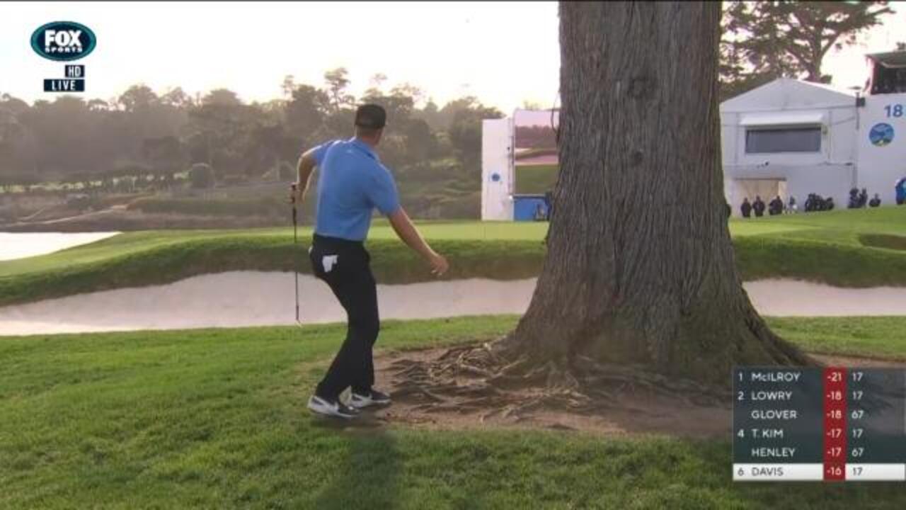 Davis pulls off ABSURD shot of tree root