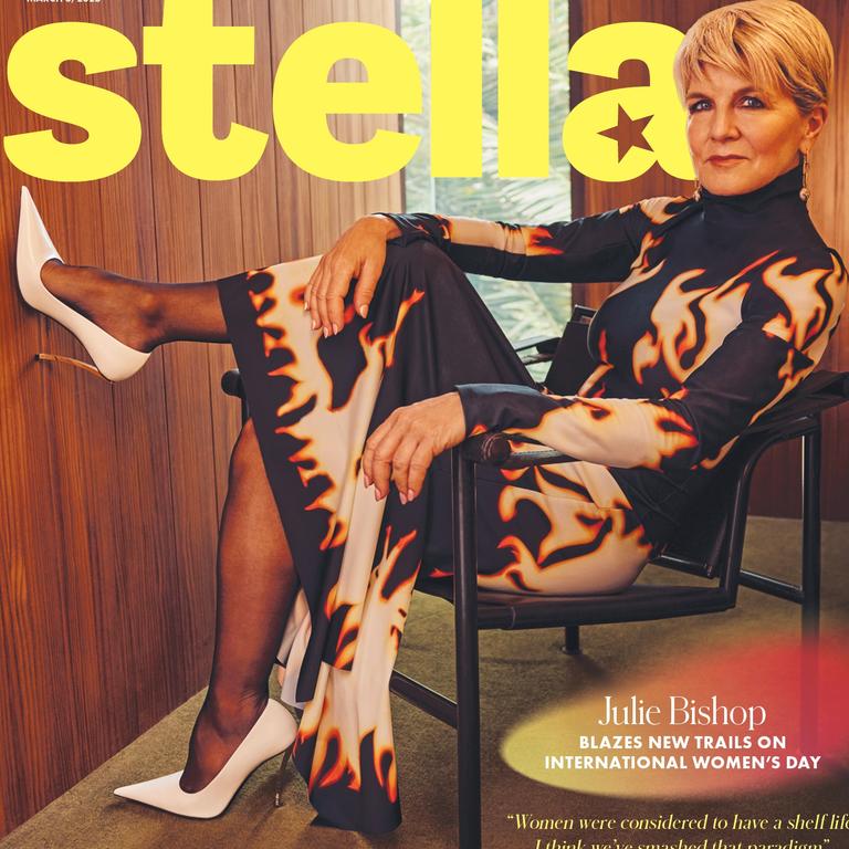 Julie Bishop stars on the cover of this Sunday’s Stellar. Picture: Steven Chee for Stellar.