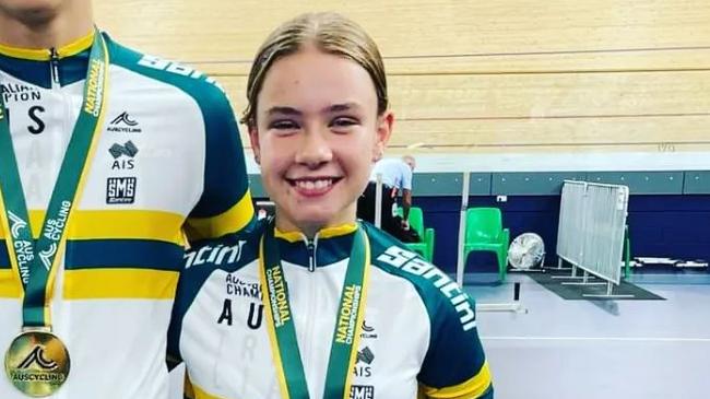 Billie Russell won a national title in the Keirin last year. Picture: Brunswick Cycling Club.