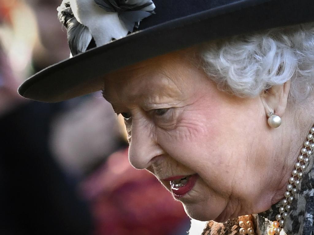 The Queen bluntly rejected Harry and Meghan’s ‘half in, half out’ approach to royal life. Picture: Joe Giddens/PA via AP