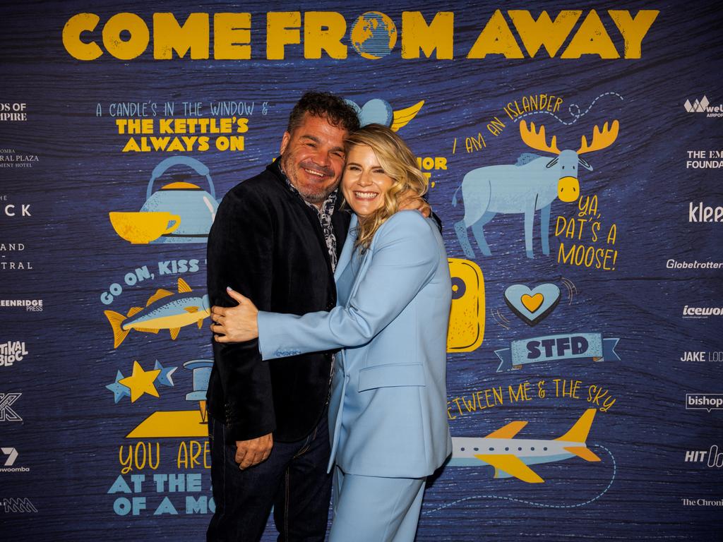 Kris Stewart and Giuliana Bonel at the opening night function for The Empire's Come From Away at The Rock, Friday, March 14, 2025. Picture: Hey Media