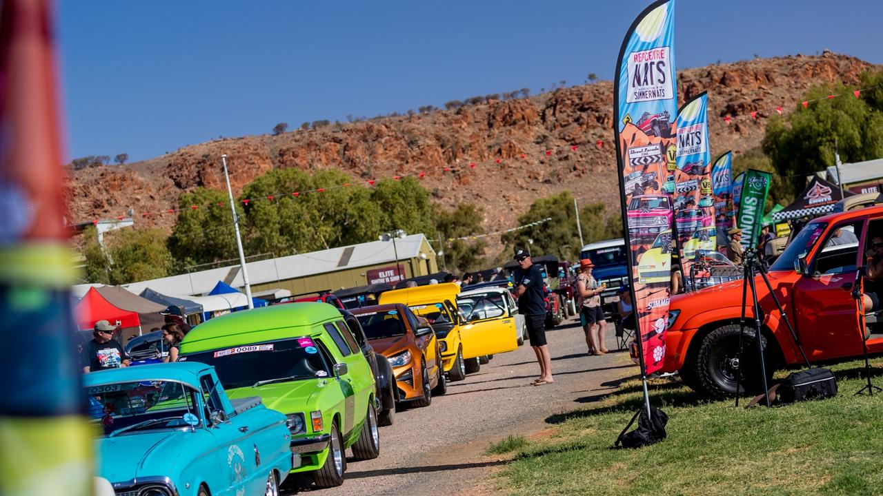 Cars on show at the Red CentreNATS. Picture: NT Major Events