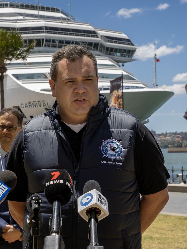 Maritime Union of Australia official Paul Garrett. Picture: Dylan Coker
