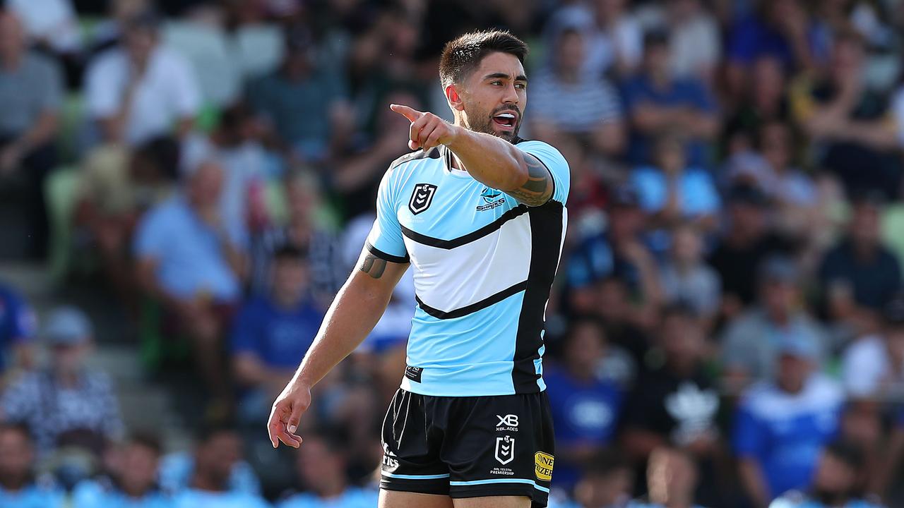 Shaun Johnson will make his debut for the Sharks at five-eighth