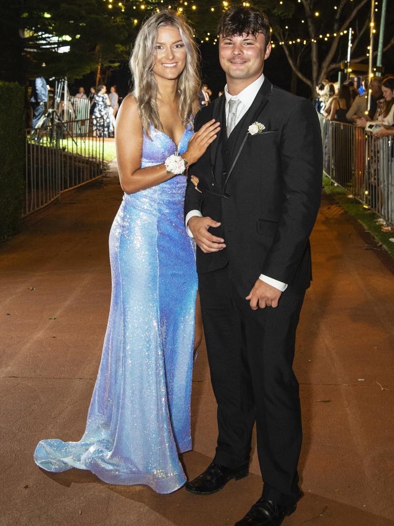 Samuel Brooks and partner Sarah Browne at St Mary's College formal at Picnic Point, Friday, March 24, 2023. Picture: Kevin Farmer