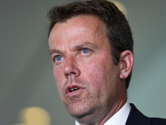 Federal Education Minister Dan Tehan speaks to the media during a press conference at Parliament House in Canberra, Tuesday, October 23, 2018. Father Chris Riley's Youth Off The Streets, which cares for vulnerable teenagers and operates special assistance schools across NSW, had its funding cut from $17,000 per student to $8000 as a result changes to the way money is distributed. (AAP Image/Lukas Coch) NO ARCHIVING