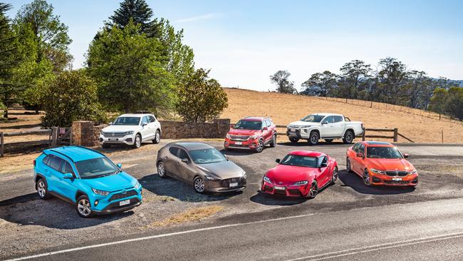 The Toyota RAV4 Hybrid (left) was News Corp’s Car of the Year in 2019. Picture: Thomas Wielecki.