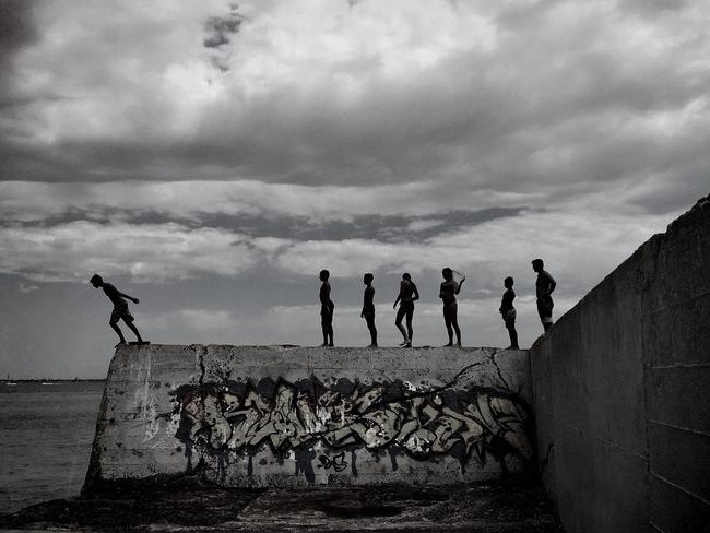 Australian photographer Kevin Casey's award-winning shot of drivers in Botany Bay from the 2016 iPhone Photography Awards.