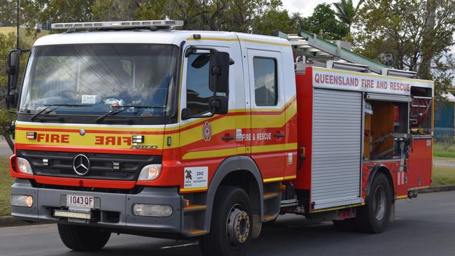 The home was badly damaged when Queensland Fire Department arrived.