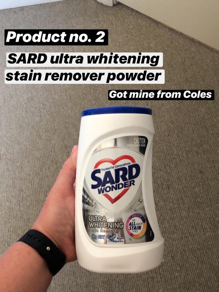 And used SARD ultra-whitening to soak the dress. Picture: Supplied