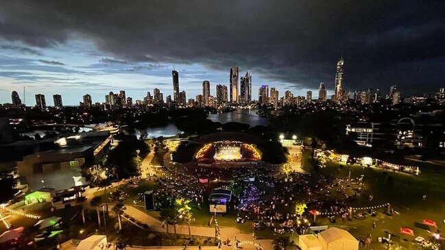 The view from HOTA Gallery's rooftop bar. Photo: William Owen-Jones.