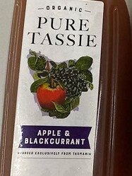 Pure Tassie Apple and Blackcurrant Juice. Picture: Food Standard Australia and New Zealand