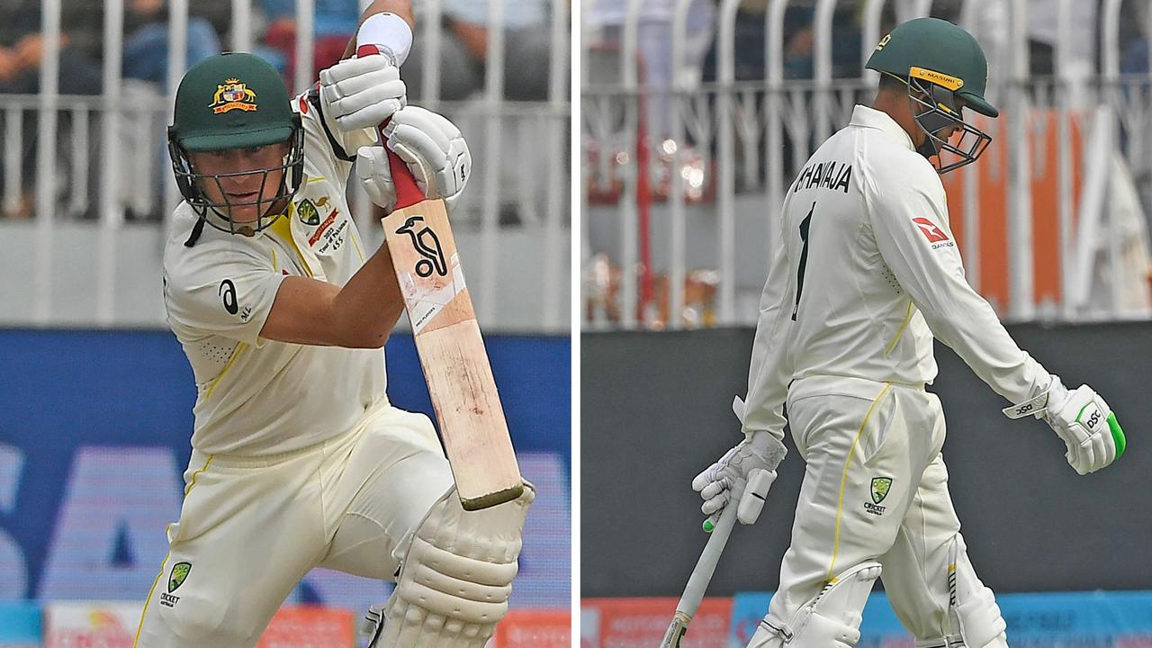 Usman Khawaja fell short of a century, but Marnus Labuschagne and Steve Smith have kept the Aussies in a strong position.
