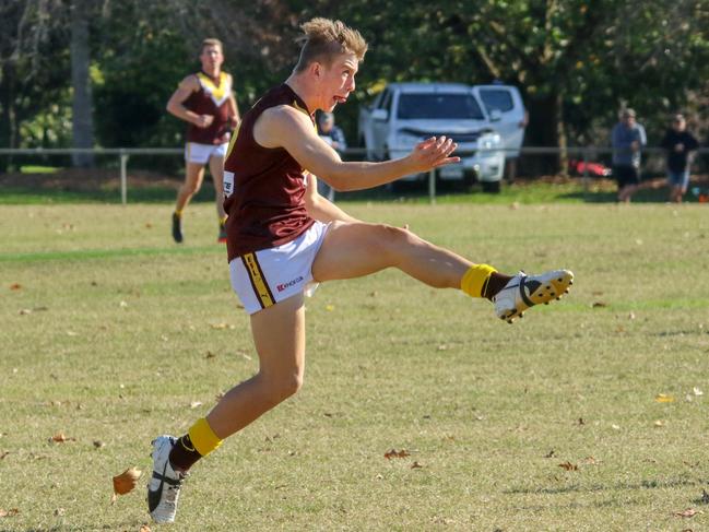 Harvey Chinn in action for Boronia in the Eastern Football League (EFL). Picture: David Nicholas