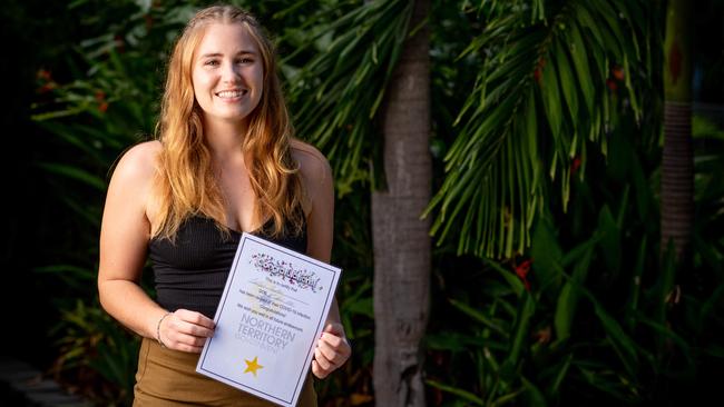 Larrakeyah local Caitlyn Gwyther is among the 15 COVID-19 patients in the NT who have now recovered from the virus. Picture: Che Chorley