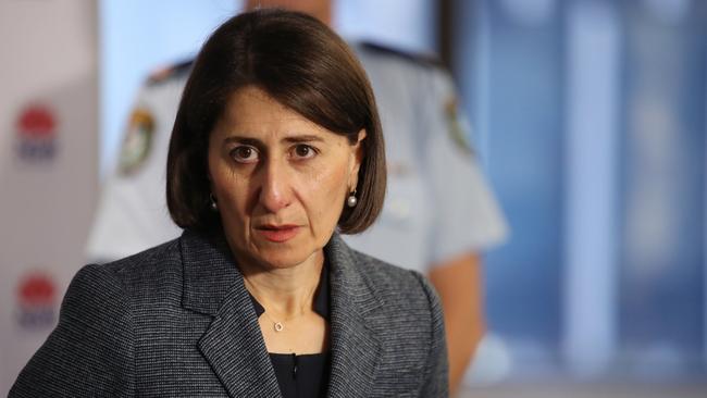 Premier Gladys Berejiklian is encouraging people to wear masks at indoor venues. Picture: NCA NewsWire/David Swift