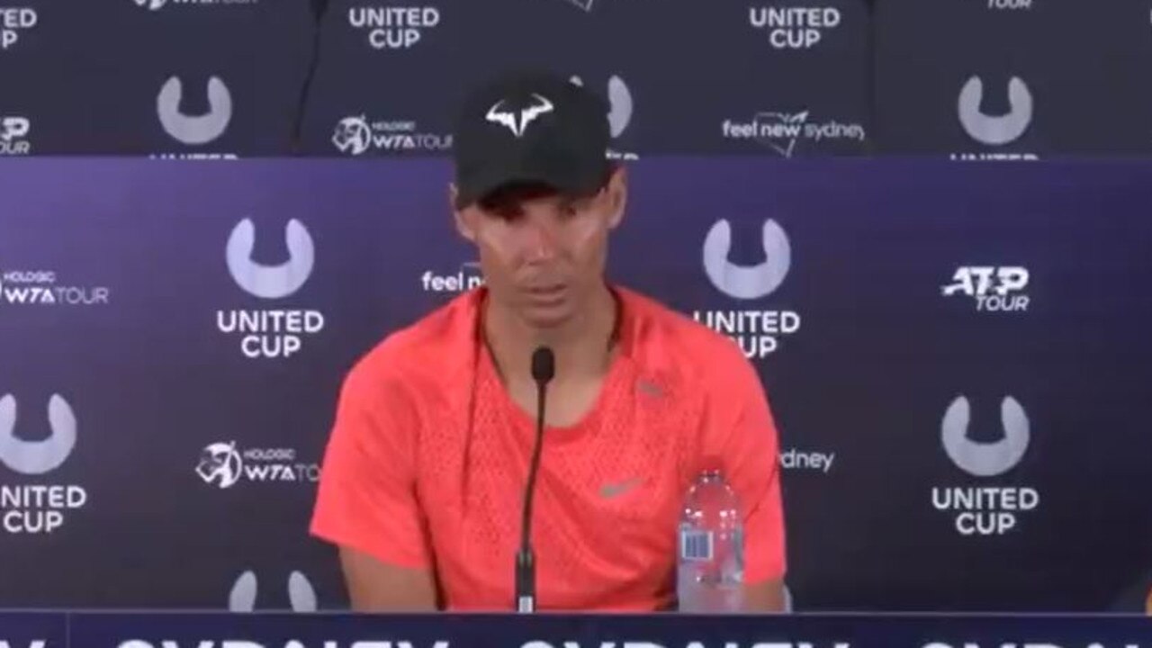 Rafael NAdal during a press conference