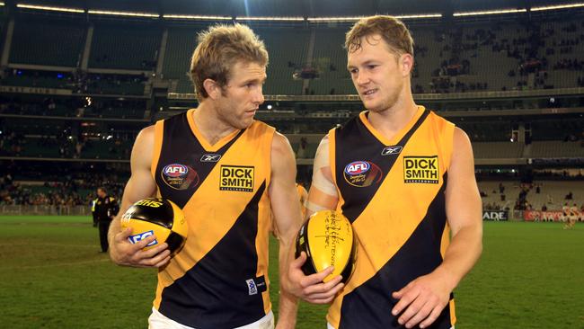 Kayne Pettifer, right, during his Richmond days with Chris Hyde.