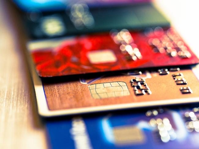 Stock image of bank cards.