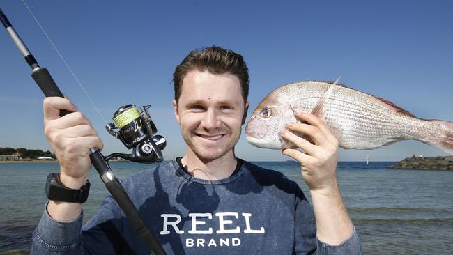 Geelong champion and former Crow Patrick Dangerfield has his own fishing show. Picture: David Caird