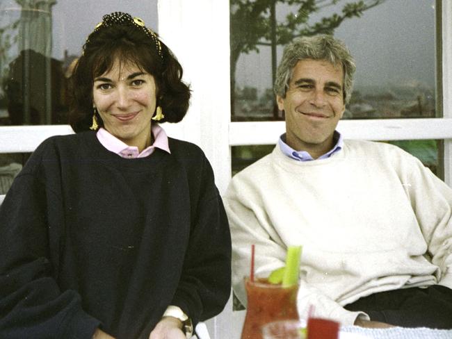 This undated trial evidence image obtained December 8, 2021, from the US District Court for the Southern District of New York shows British socialite Ghislaine Maxwell and US financier Jeffrey Epstein. - Maxwell, 59, is on trial in New York, accused of grooming underage girls to be exploited by her long-time partner Epstein, who killed himself in jail in 2019 while awaiting trial. Maxwell has pleaded not guilty to six counts of enticing and transporting minors for sex. (Photo by Handout / US District Court for the Southern District of New York / AFP) / RESTRICTED TO EDITORIAL USE - MANDATORY CREDIT "AFP PHOTO / US District Court for the Southern District of New York" - NO MARKETING - NO ADVERTISING CAMPAIGNS - DISTRIBUTED AS A SERVICE TO CLIENTS