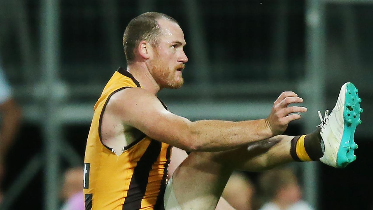 Jarryd Roughead booted a bag of goals for Hawthorn against Richmond. Photo: Michael Dodge/Getty Images.