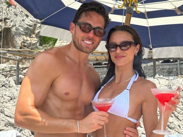 Warren Ginsberg, from Ray White Double Bay, holidaying with model girlfriend, Casey James. Picture: Instagram