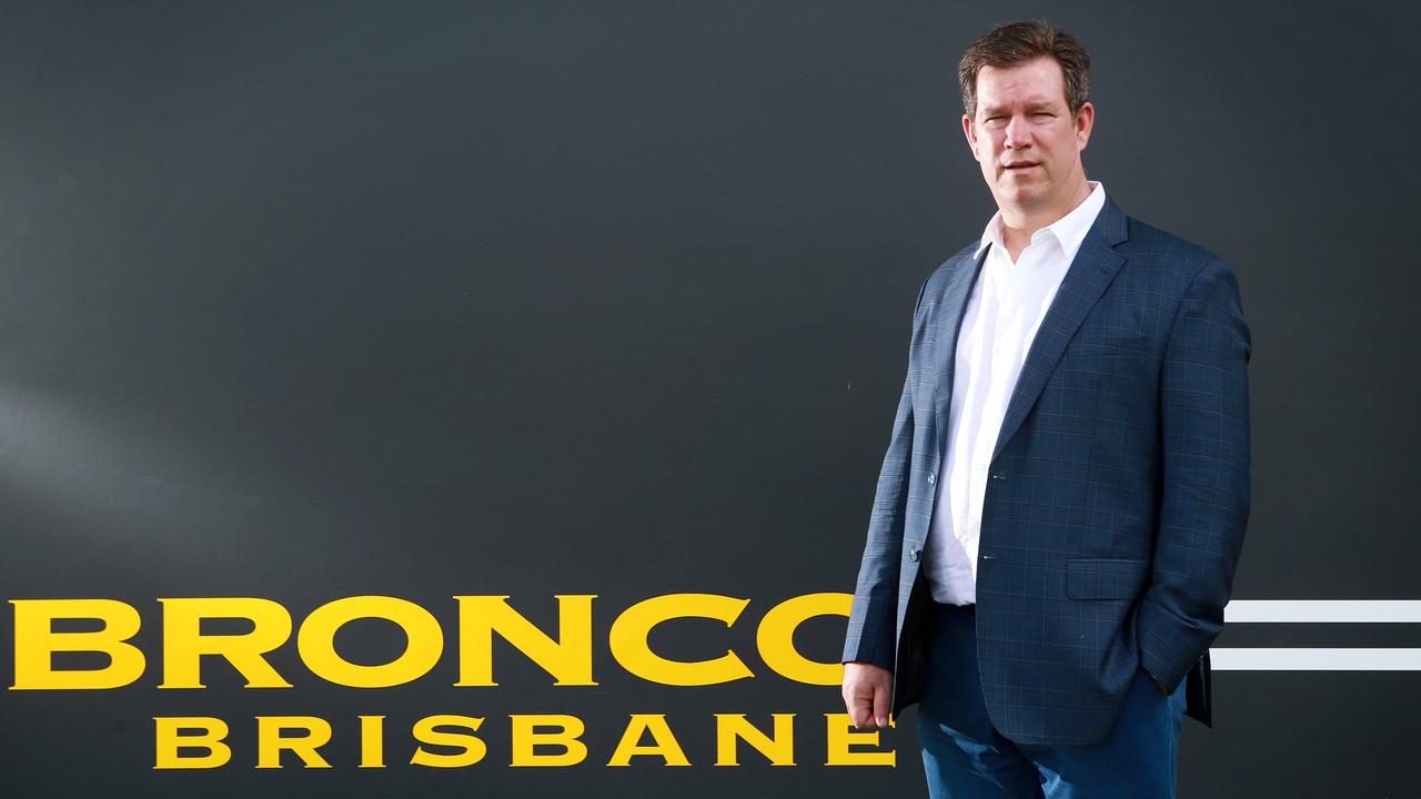 New Broncos Chairman Karl Morris poses for a photograph at the new Clive Berghofer Centre at Red Hill, Saturday November 16, 2017. (AAP/Image Sarah Marshall)