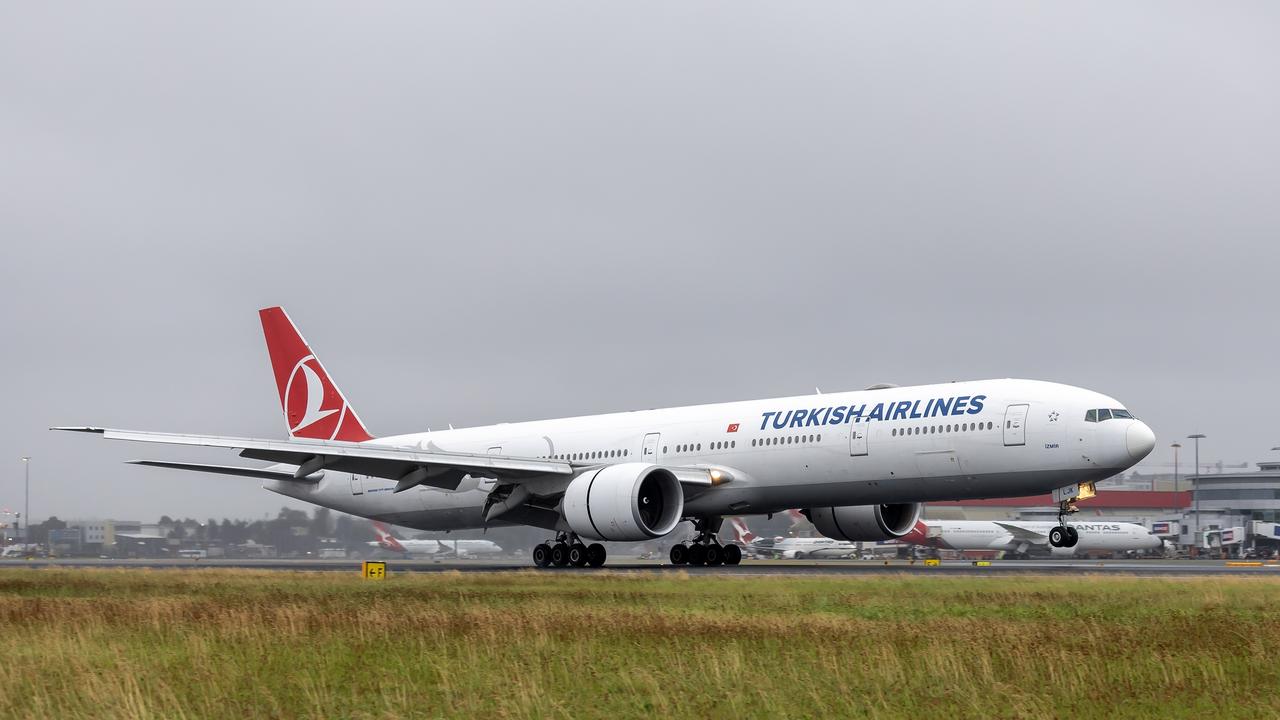 Turkish Airlines inaugural flight into Sydney on November 30, 2024.