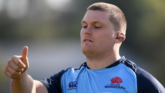 Tom Robertson of the Waratahs takes part in a training session.