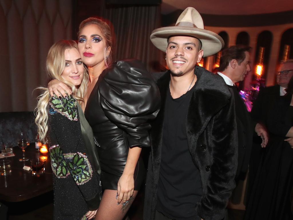 Ashlee Simpson, Lady Gaga and Evan Ross attend Interscope’s Grammy After Party with Lady Gaga at the Peppermint Club on February 12, 2017 in Los Angeles, California. Picture: Getty