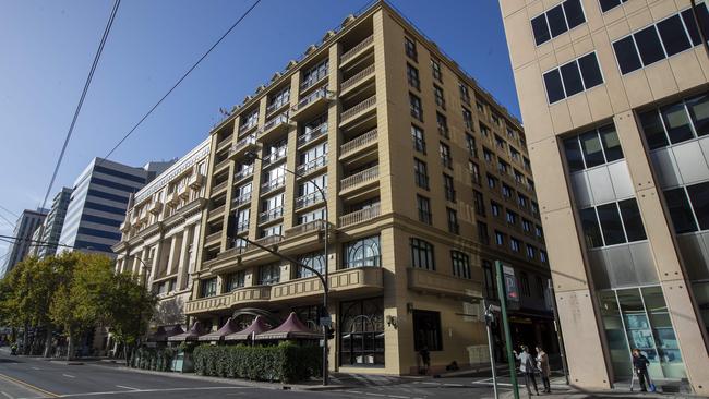 The Playford Hotel in Adelaide’s CBD. Picture: Kelly Barnes