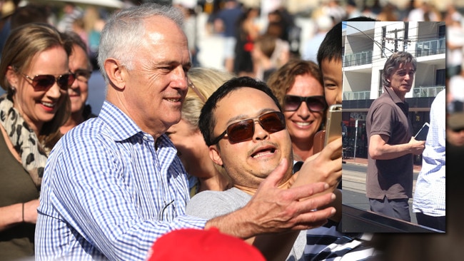 Joseph “Pino” Acquaro (inset) and Malcolm Turnbull, one of the politians he claims the “Honoured Society” had access to.