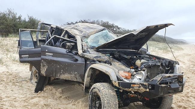 Roll over crash at Teewah Beach on weekend August 8-9, 2020