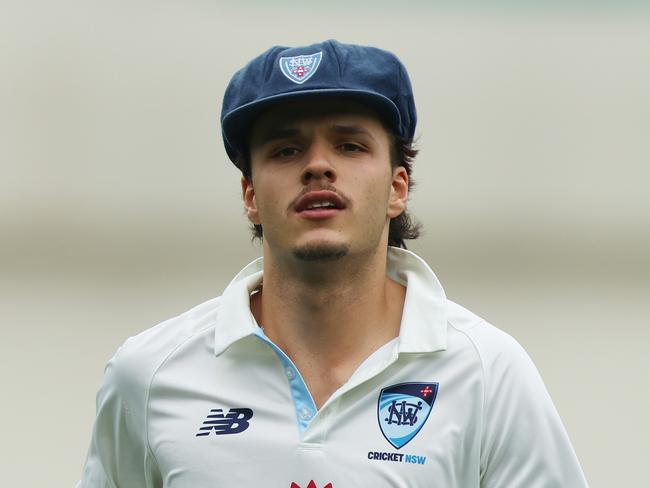 SYDNEY, AUSTRALIA – DECEMBER 09: Sam Konstas of the Blues fields during the Sheffield Shield match between New South Wales and Western Australia at Sydney Cricket Ground, on December 09, 2024, in Sydney, Australia. (Photo by Mark Metcalfe/Getty Images)