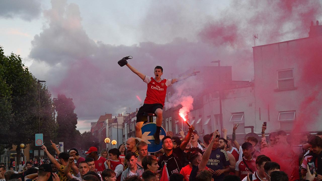 The scenes outside Emirates Stadium following Arsenal’s victory.