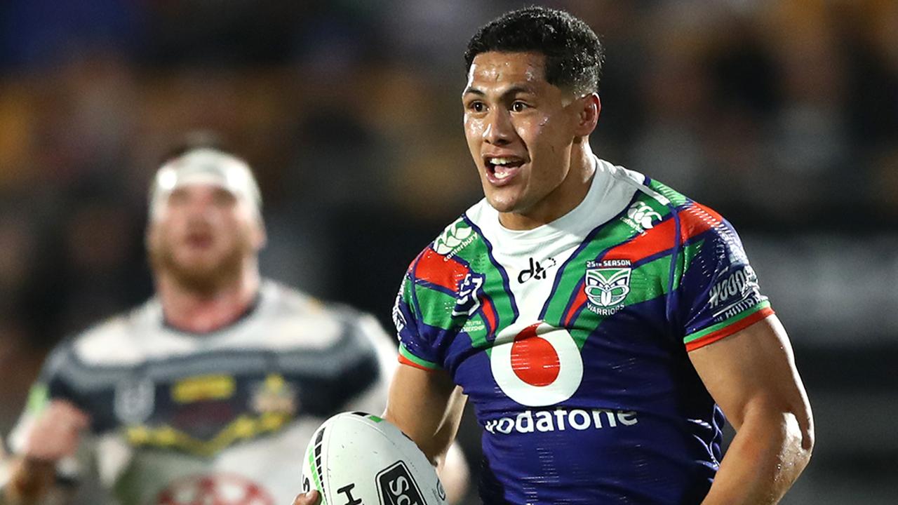 Roger Tuivasa-Sheck left the Cowboys in his wake on his way to a brilliant solo try.  