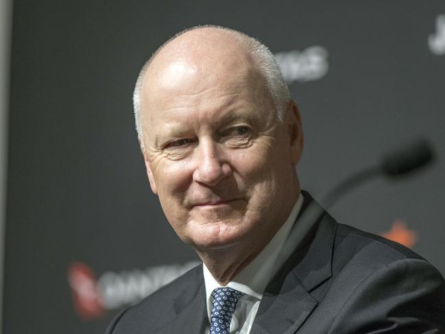 Richard Goyder, chairman of Qantas Airways Ltd., during a news conference in Sydney, Australia, on Tuesday, May 2, 2023. Qantas named Vanessa Hudson as its new chief executive officer, making her the first woman to lead the airline in its 103-year history. Photographer: Brent Lewin/Bloomberg via Getty Images