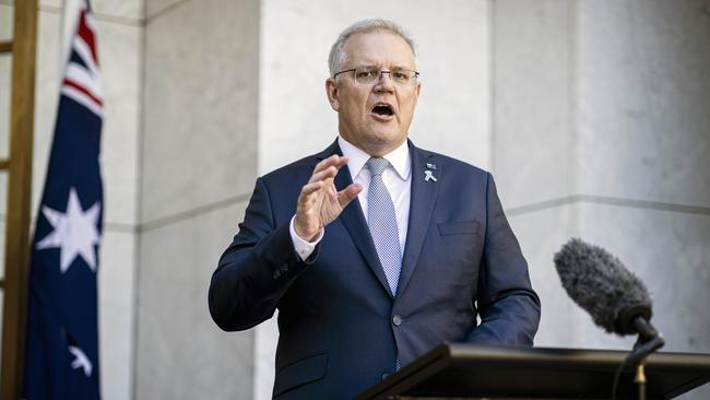 Prime Minister Scott Morrison on Tuesday. Picture: Gary Ramage