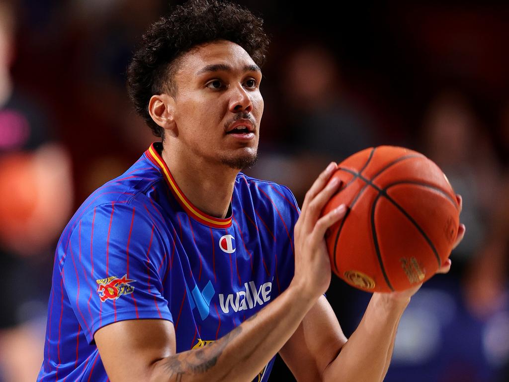 Kyrin Galloway previously of the 36ers during the round 20 NBL match between Adelaide 36ers and New Zealand Breakers at Adelaide Entertainment Centre, on February 18, 2024, in Adelaide, Australia. (Photo by Sarah Reed/Getty Images)