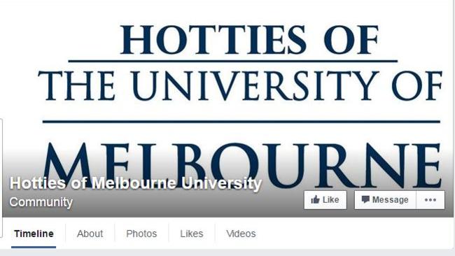 The Hotties of Melbourne University Facebook page has caused a bit of controversy.