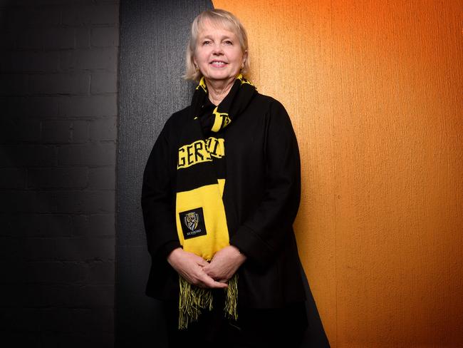 Richmond Football Club president Peggy O'Neal outside Fox Footy Studios, Melbourne. Picture: Tony Gough