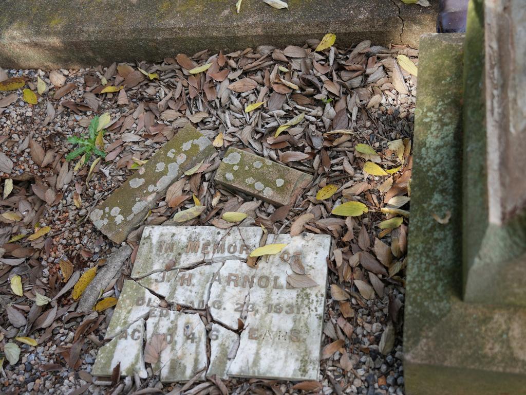 Some of the more than 155 graves damaged in Drayton Cemetery are over 145 years old. They are being repaired as part of the Headstone Healing Project.