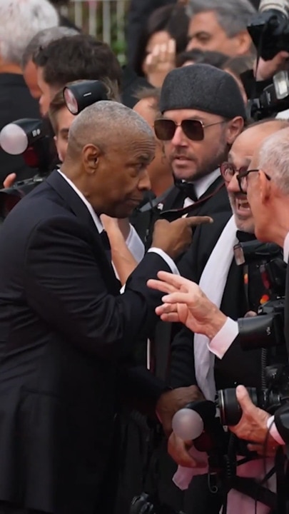 'Stop!': Denzel's tense exchange on Cannes red carpet