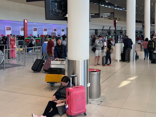 Mass cancellations and flight delays have seen travellers at one Australian airport waiting for hours.Perth Airport has had nine international and five domestic flights cancelled, with more predicted.It is understood this is due to a problem with the load pressure in the fuel lines. Picture: ABC News