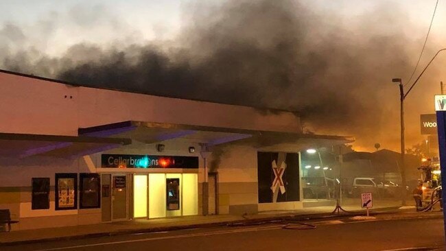 A fire has broken out at the Walkerston Woolworths complex.