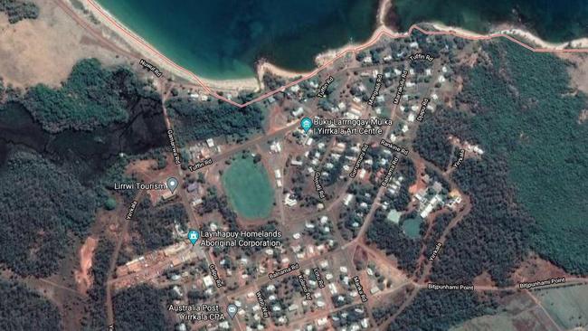 A 16-year-old boy is dead and at least three others are in hospital after a large fight in the remote Territory town of Yirrkala. Picture: Google